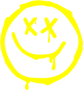 Home kaos smiley yellow